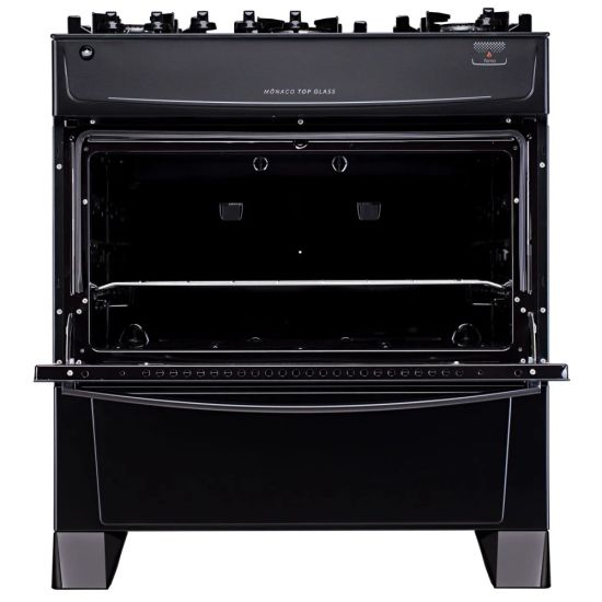 Fogão Altas 5 Bocas Mônaco Top Glass Automático Bivolt - Preto