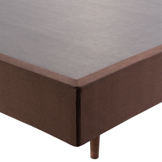 Base Cama Box Casal Hellen Strong 138 de largura e 38 cm de altura Marrom