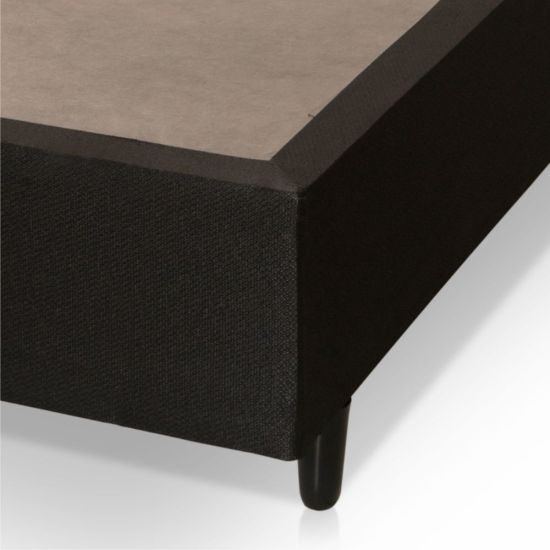 Cama base box casal Hellen Sommier com 38 c, de altura para colchão 138 cm de largura Preto