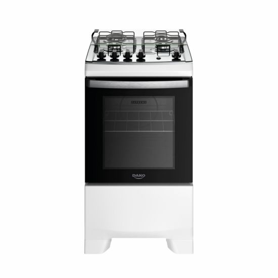 Fogão Dako Supreme 4 bocas com acendimento automático mesa de inox bivolt Branco