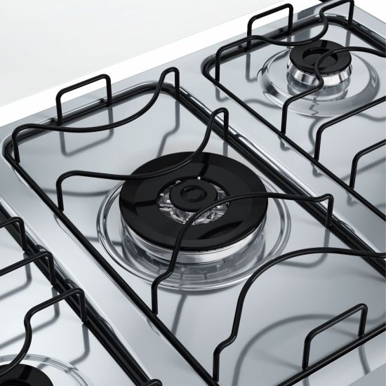 Fogão Dako Supreme 5 bocas com acendimento automático mesa de inox bivolt Branco