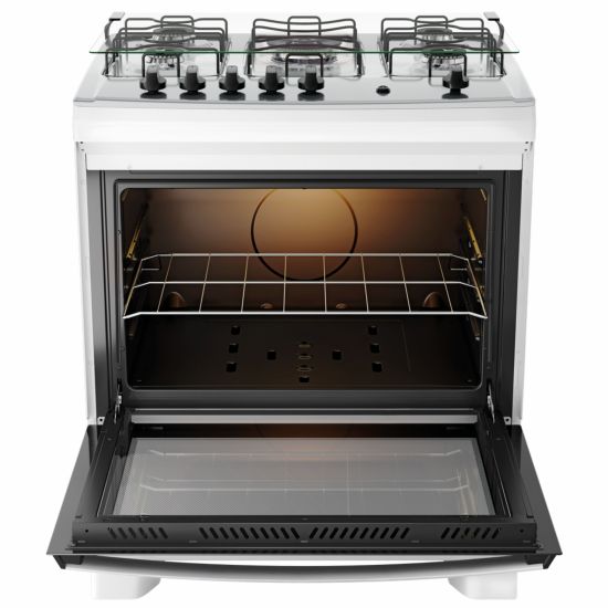 Fogão Dako Supreme 5 bocas com acendimento automático mesa de inox bivolt Branco