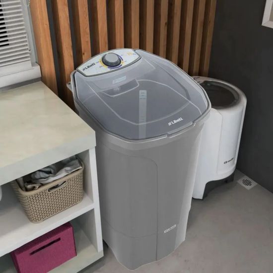 Tanquinho lavadora Libell 10 kilos semiautomática com lavagem por turbilhonamento 127V Prata