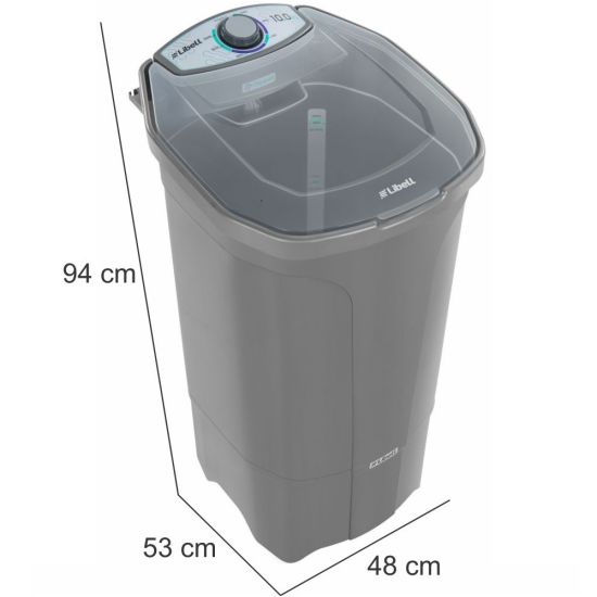 Tanquinho lavadora Libell 10 kilos semiautomática com lavagem por turbilhonamento 127V Prata