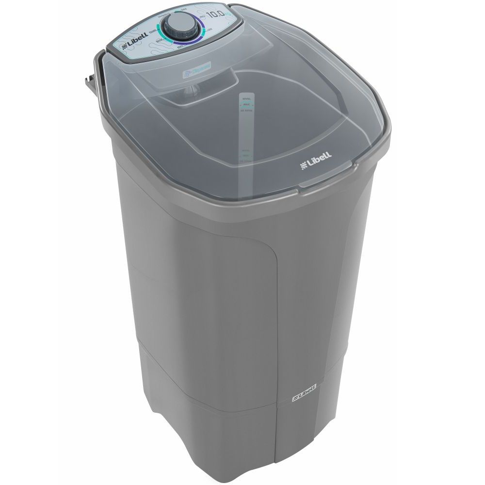 Tanquinho lavadora Libell 10 kilos semiautomática com lavagem por turbilhonamento 127V Prata