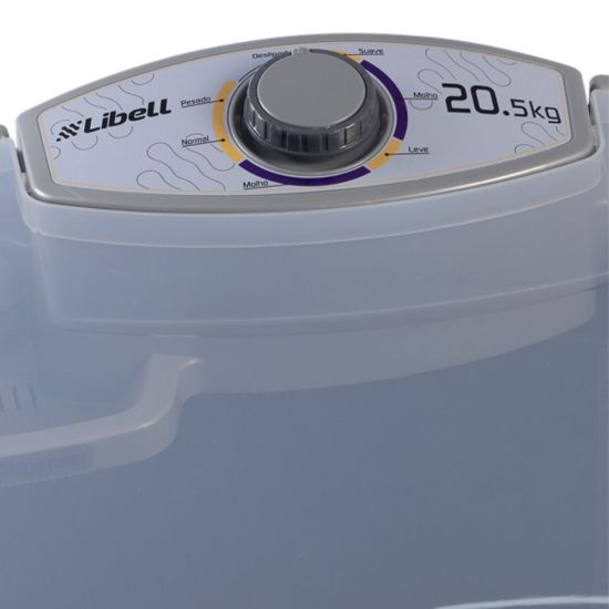 Tanquinho lavadora Libell 20 kilos semiautomática com lavagem por turbilhonamento 127V Prata