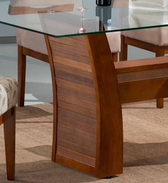 SALA DE JANTAR DE LUXO ZURIQUEMESA COM TAMPO DE VIDRO E 6 CADEIRAS EM Cadeiras Para Sala De Jantar Luxo ~ SALA DE JANTAR DE LUXO ZURIQUEMESA COM TAMPO DE VIDRO E 6 CADEIRAS EM
