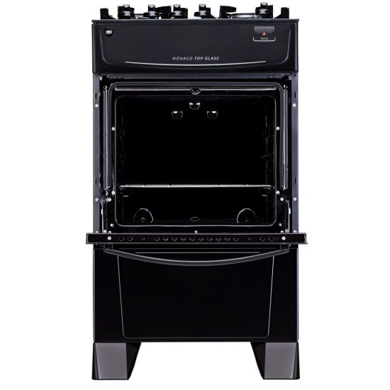 Fogão Altas 4 Bocas Mônaco Top Glass Automático Bivolt - Preto