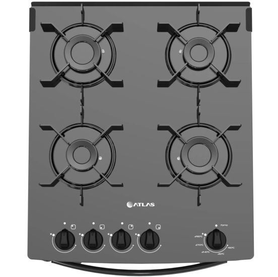 Fogão Altas 4 Bocas Mônaco Top Glass Automático Bivolt - Preto