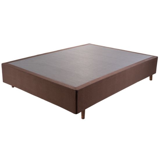 Base Cama Box Casal Hellen Strong 138 de largura e 38 cm de altura Marrom