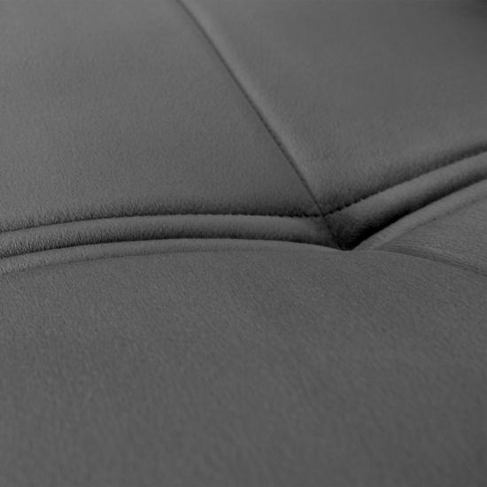 Sofá de Canto Hellen Alphaville Plus 6 lugares braço divã formato de “L” Grafite Preto