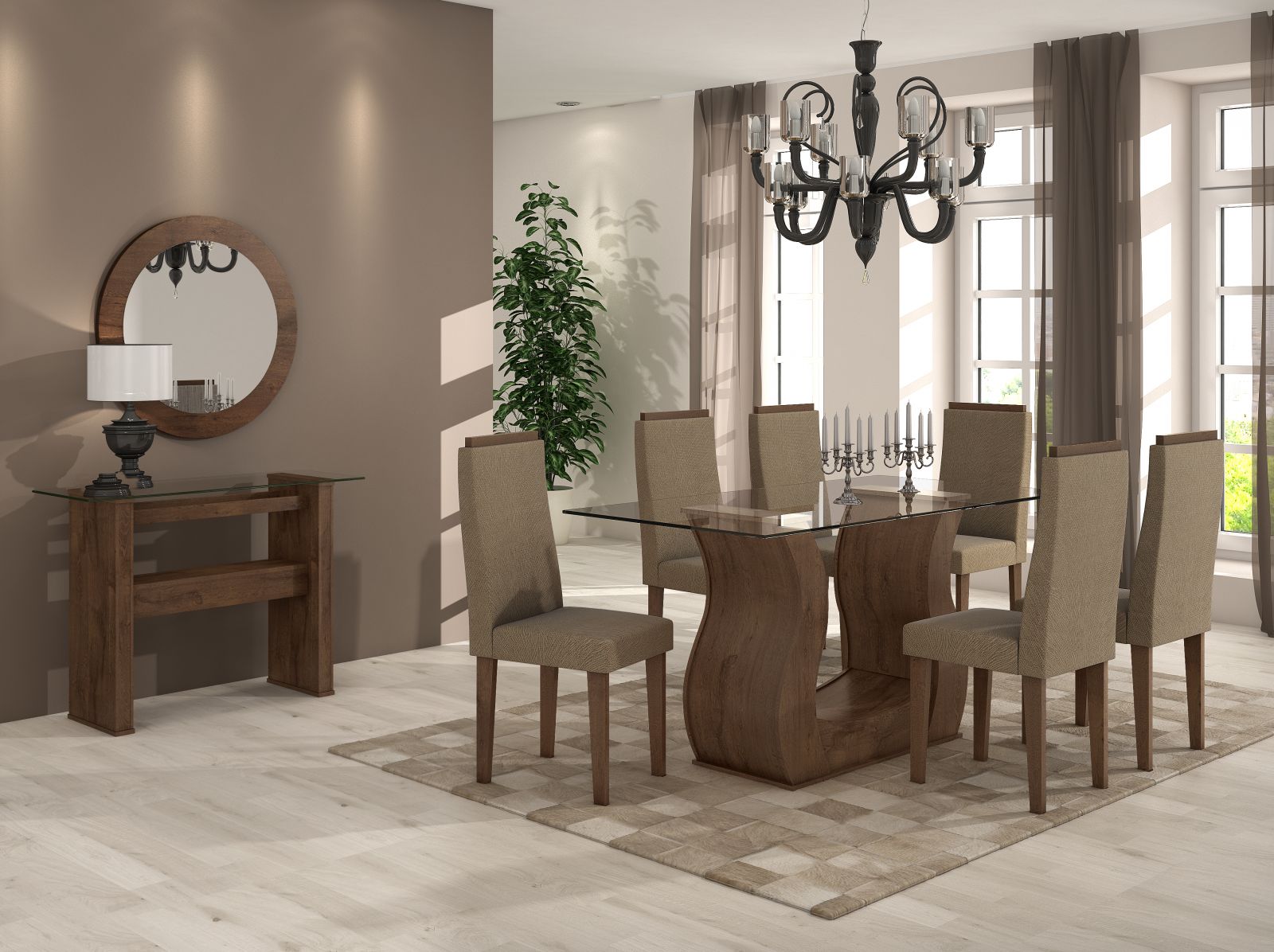 IMAGEM 1 CONJUNTO SALA DE JANTAR LOPAS DAFNE MESA COM TAMPO DE VIDRO Sala De Jantar Caribe Lopas ~ IMAGEM 1 CONJUNTO SALA DE JANTAR LOPAS DAFNE MESA COM TAMPO DE VIDRO